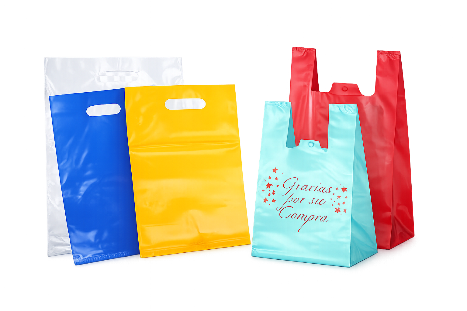 Bolsas comerciales anónimas y personalizadass (mínimo 70% reciclado)